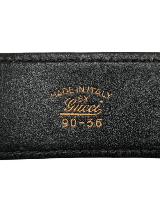 Gucci Belt Size 90 36 Black Leather